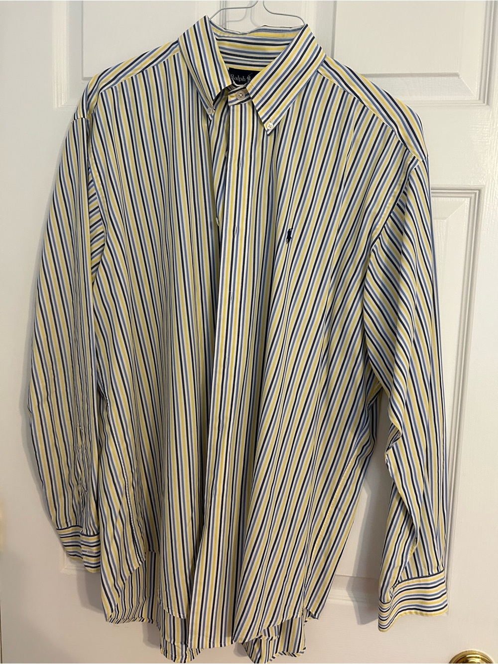 Ralph Lauren Men’s Yellow & Blue Striped Blake Button-Down Shirt